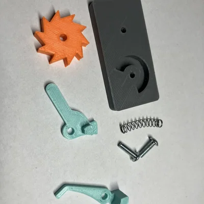 Cơ cấu Stepper mechanism (cơ cấu bước) đơn giản với 1 lò xo