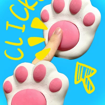 Clicker fidget Bàn Chân Mèo – Nam Châm Tủ Lạnh (Cat Paw Fridge Magnets)