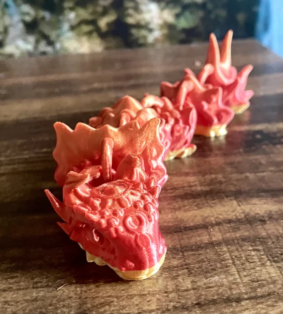 Mô hình rồng lửa nhỏ Baby Fire Snake in 3D cực đáng yêu - Image 1