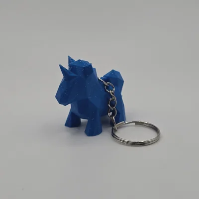 Móc khóa kỳ lân Lowpoly dễ thương - File in 3D độc đáo