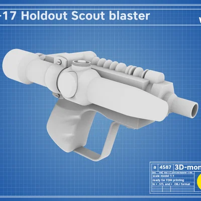 EC-17 HOLDOUT SCOUT BLASTER - Model in 3D (STL) Star Wars