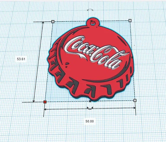 Móc khóa nắp chai Coca Cola thiết kế 3D độc đáo - Image 1