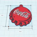 Móc khóa nắp chai Coca Cola thiết kế 3D độc đáo - Thumbnail 1