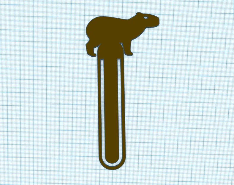 Kẹp sách hình Capybara 2D đáng yêu - File in 3D cực dễ - Image 1