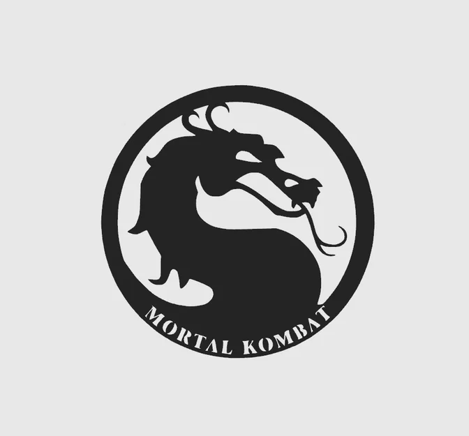 Mô hình trang trí tường Mortal Kombat Logo cực đẹp - Image 1
