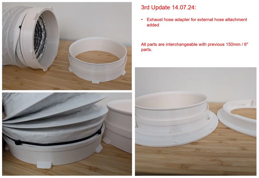 Bộ gắn ống xả quick connect cho máy lạnh di động & máy sấy (nhiều size) - no supports - Image 3