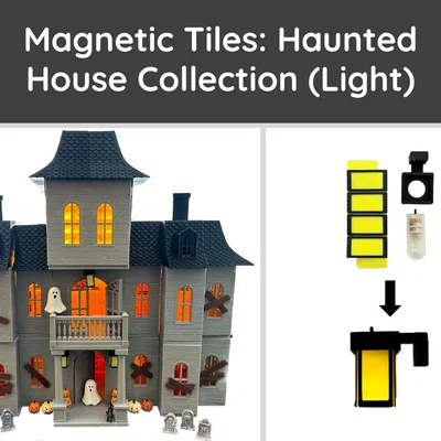 Magnetic Tiles Haunted House: Light (Đế đèn & Chụp đèn)