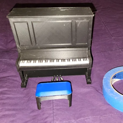 Đàn Piano Upright (Tỉ lệ Dollhouse)