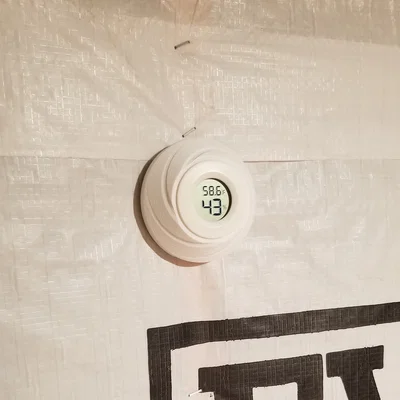 #0030 Puck gắn tường hygrometer/thermometer tròn