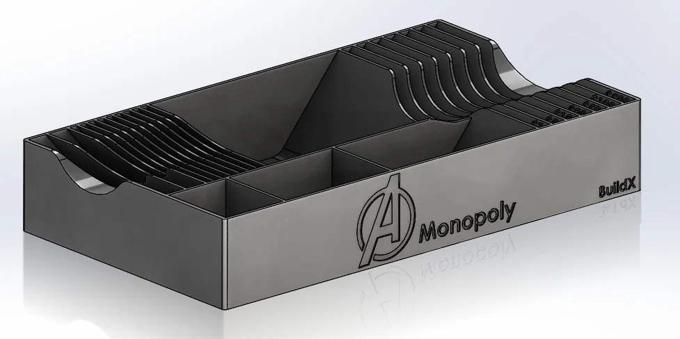 #0028 [Remix] Khay/Inlay sắp xếp Monopoly - Avengers "Shield HQ" - Image 1