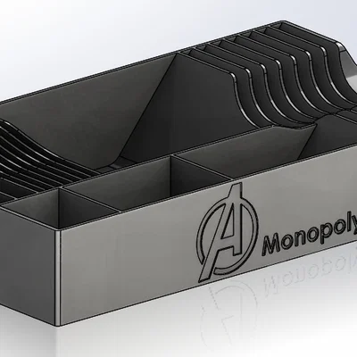 #0028 [Remix] Khay/Inlay sắp xếp Monopoly - Avengers "Shield HQ"