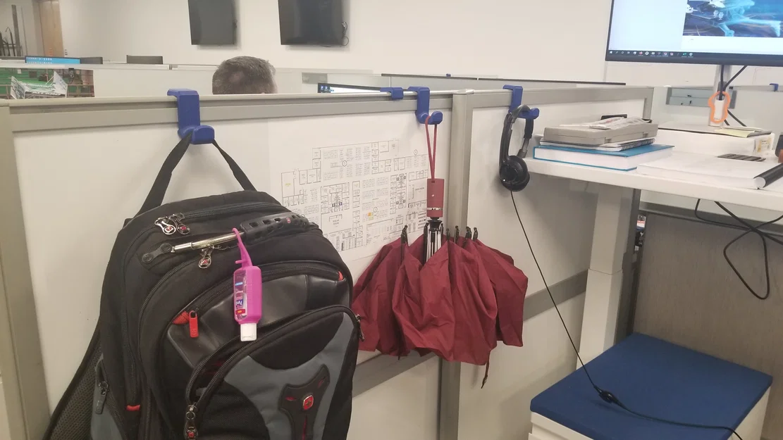 #0046 Móc treo balo/áo khoác/headphones cho vách ngăn văn phòng - Image 5