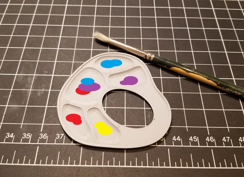 #0053 Mini Paint Palette - Bảng Pha Màu Mini Đeo Ngón Cái - Image 1