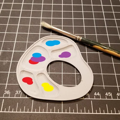 #0053 Mini Paint Palette - Bảng Pha Màu Mini Đeo Ngón Cái