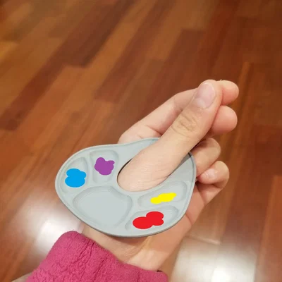 #0053 Mini Paint Palette - Bảng Pha Màu Mini Đeo Ngón Cái