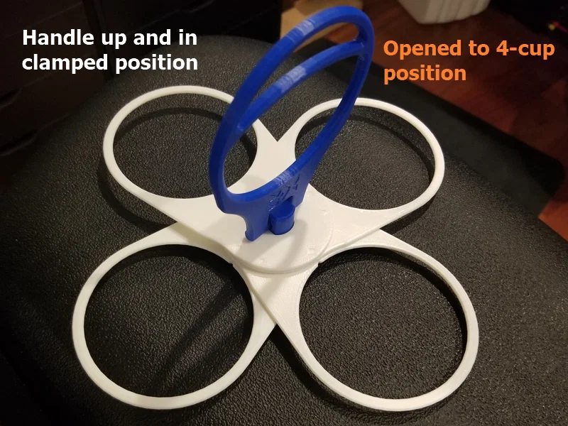 #0067 Giá đỡ ly gấp gọn (Collapsible Compact Cup Caddy) [đựng 2/3/4 ly] - Image 5