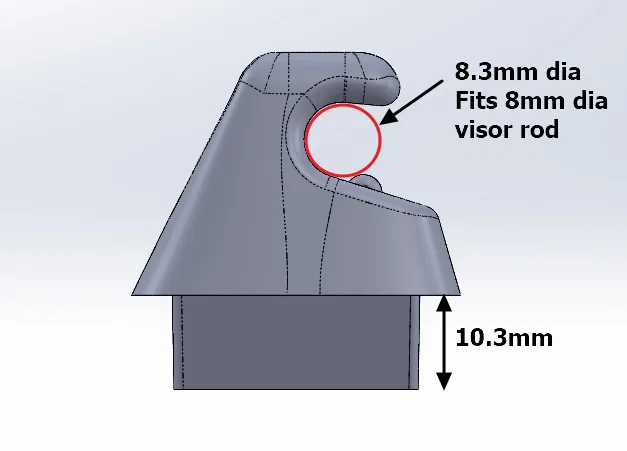 #0070 Kẹp giữ tấm che nắng (Visor Clip/Holder) cho xe Chevy (nhiều mẫu) - Image 5