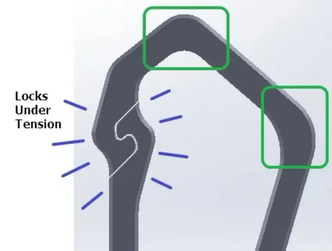 #0089 Móc D Rugged kèm cam khóa siết dây [paracord 4mm] - Image 10