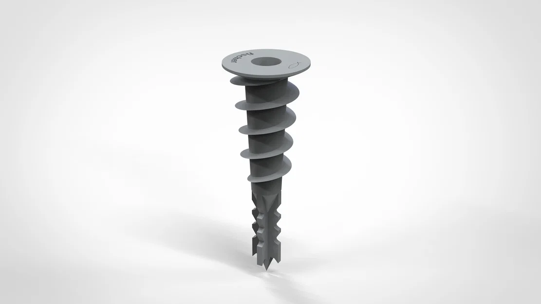 Tắc kê vặn ren Durlock Fischer cho tấm thạch cao (Mô hình 3D) - Image 2