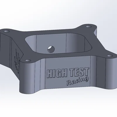 4150 Holley Carb Spacer (Open Plenum) in 3D