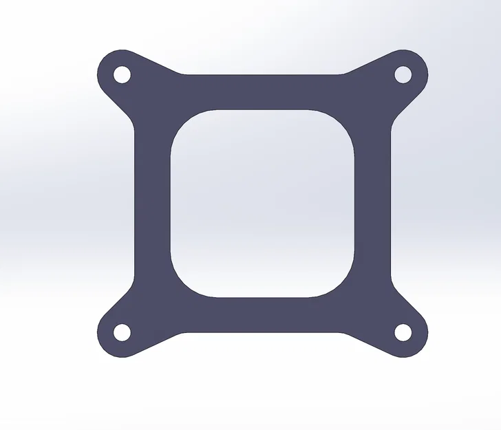 4150 Holley Carb Spacer (Open Plenum) in 3D - Image 2