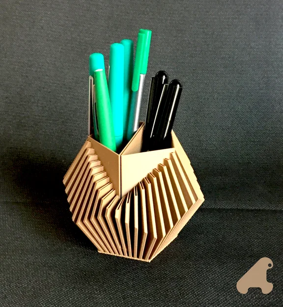 POT A CRAYONS DODECAEDRE – Ống cắm bút chì dodecahedron (vase mode) - Image 1