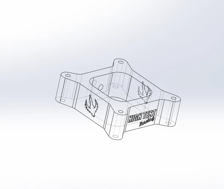 4150 Holley Carb Spacer (Open Plenum) in 3D - Image 4