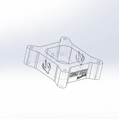 4150 Holley Carb Spacer (Open Plenum) in 3D