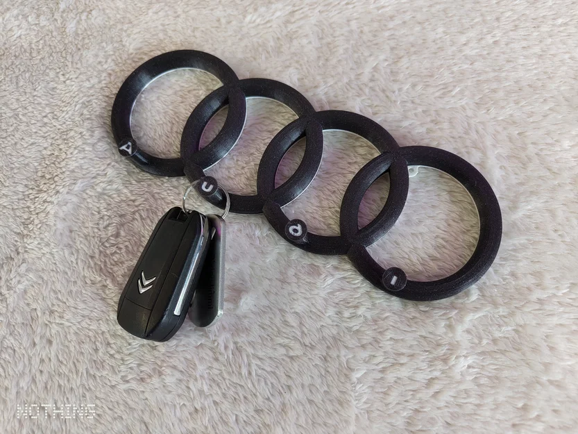 Móc treo chìa khóa logo Audi gắn tường - Image 1