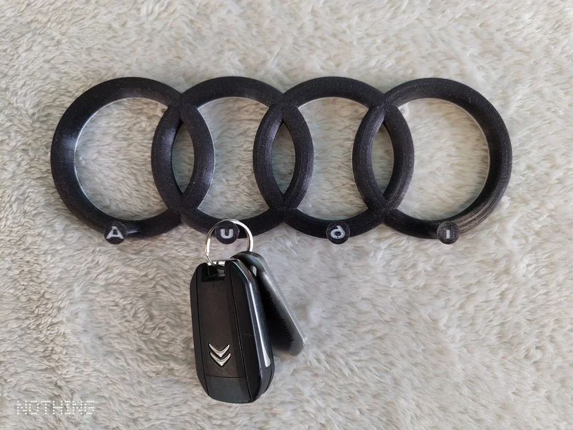 Móc treo chìa khóa logo Audi gắn tường - Image 2