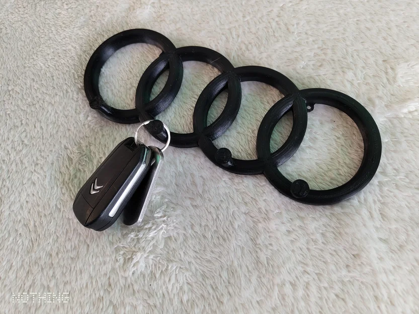 Móc treo chìa khóa logo Audi gắn tường - Image 5