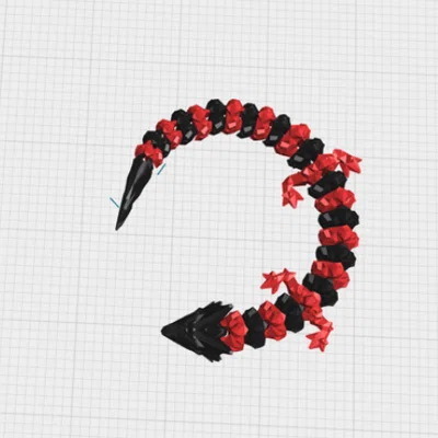 Mô hình Rồng Pha Lê đuôi ngắn (Crystal Dragon) Articulated