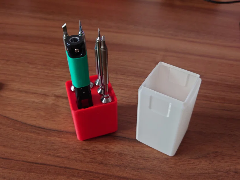 Gridfinity Pinecil & Tip holder (Hộp đựng Pinecil và 5 tips) - Image 1