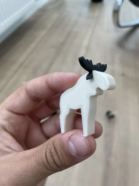 Mô hình chú nai sừng tấm (Simple moose) tối giản cho in 3D - Image 1