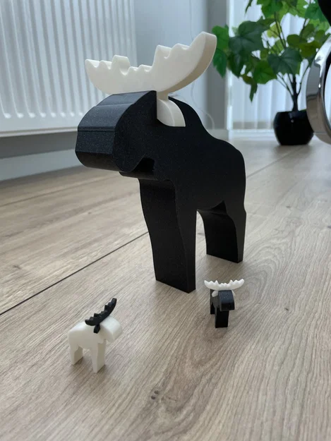 Mô hình chú nai sừng tấm (Simple moose) tối giản cho in 3D - Image 3