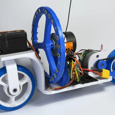 Xe đạp tự cân bằng in 3D (Self-balancing bike) dùng reaction wheel & IMU