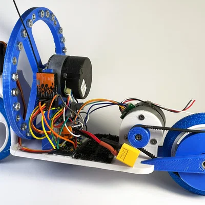 Xe đạp tự cân bằng in 3D (Self-balancing bike) dùng reaction wheel & IMU