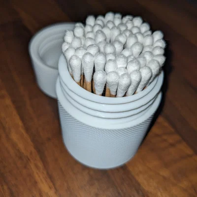 Hộp đựng tăm bông (Q-Tip) thiết kế nắp vặn chắc chắn