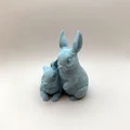 Mô hình trang trí Hai Chú Thỏ (Two Bunnies) in 3D dễ thương - Thumbnail 2
