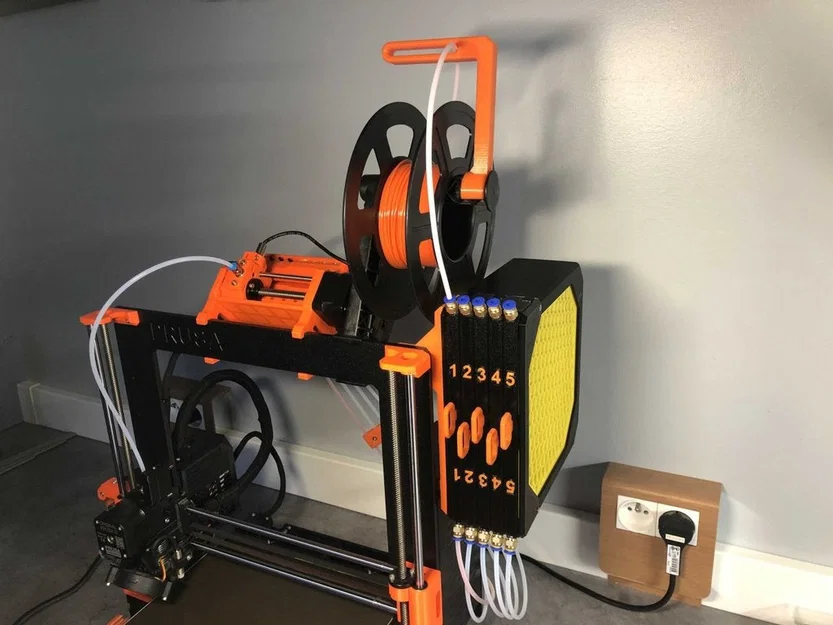 Giá đỡ bộ đệm sợi nhựa MMU2S/MMU3 cho máy in Prusa I3 MK3 - Image 4