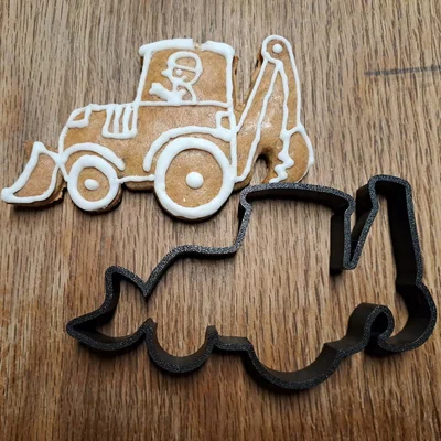 Khuôn cắt bánh quy hình xe đào 3D độc đáo cho bé