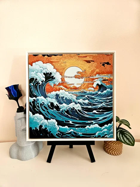 Sóng Nhật Bản - Filament Painting (Hueforge) - Image 2
