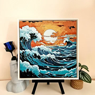 Sóng Nhật Bản - Filament Painting (Hueforge)