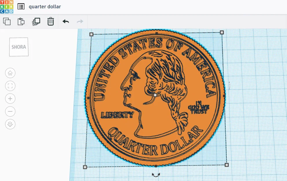 Mô hình 3D đồng xu Quarter Dollar Hoa Kỳ cực kỳ sắc nét - Image 2