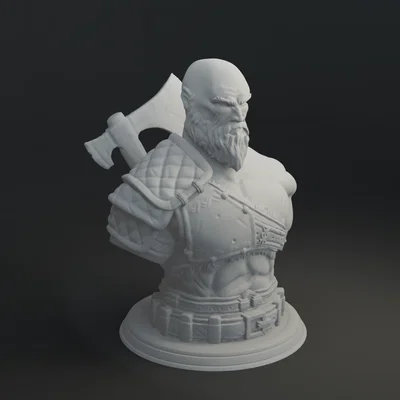 Mô hình tượng Kratos God of War Ragnarok in 3D đẹp mắt