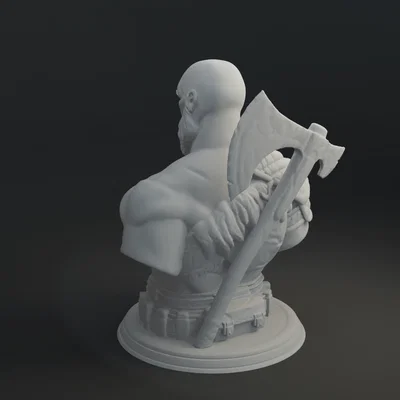 Mô hình tượng Kratos God of War Ragnarok in 3D đẹp mắt
