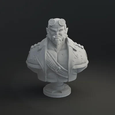 Mô hình tượng Hellboy 3D - Nhân vật truyện tranh cực ngầu