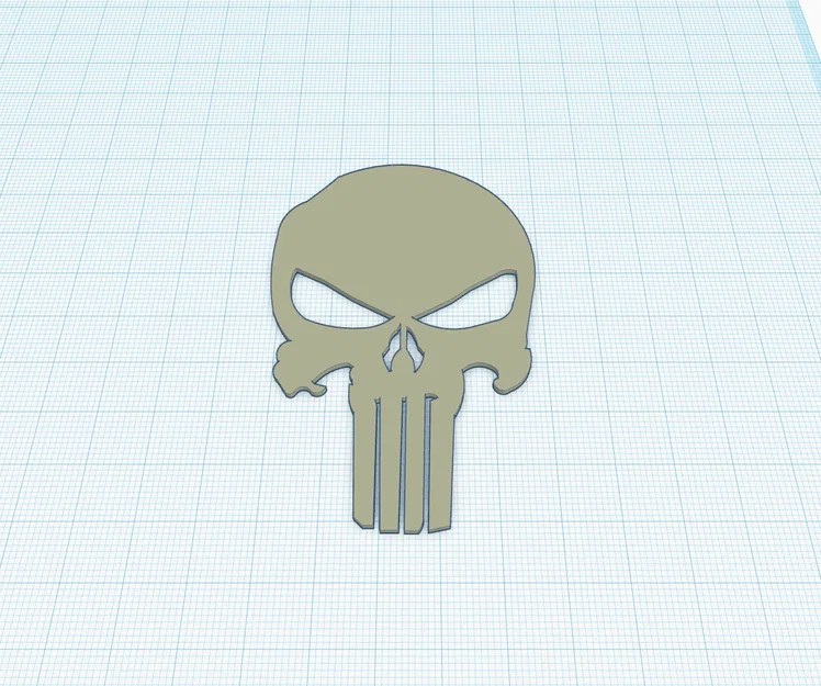 Mẫu in 3D logo đầu lâu Punisher (Punisher Skull) từ Marvel Comics - Image 1