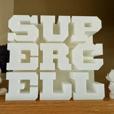 Mô hình 3D logo Supercell cực chất trang trí góc gaming
