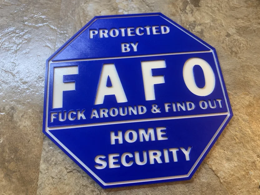 Bảng The Original FAFO Security Sign (tùy chọn Dirty & Clean) - Image 1